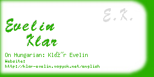 evelin klar business card